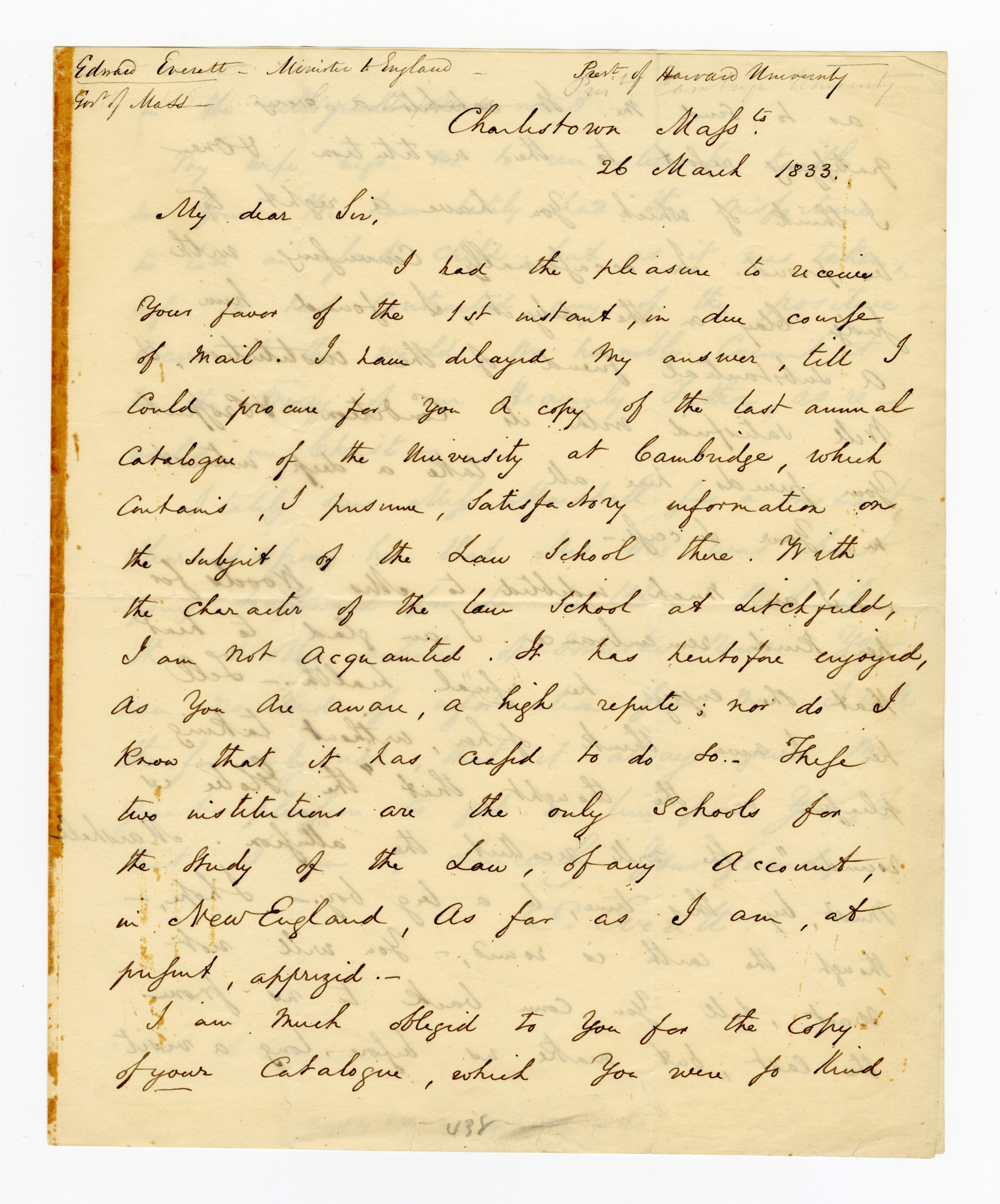 Manuscript letter