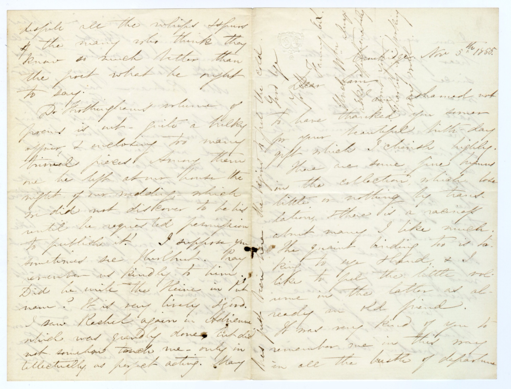 Manuscript letter
