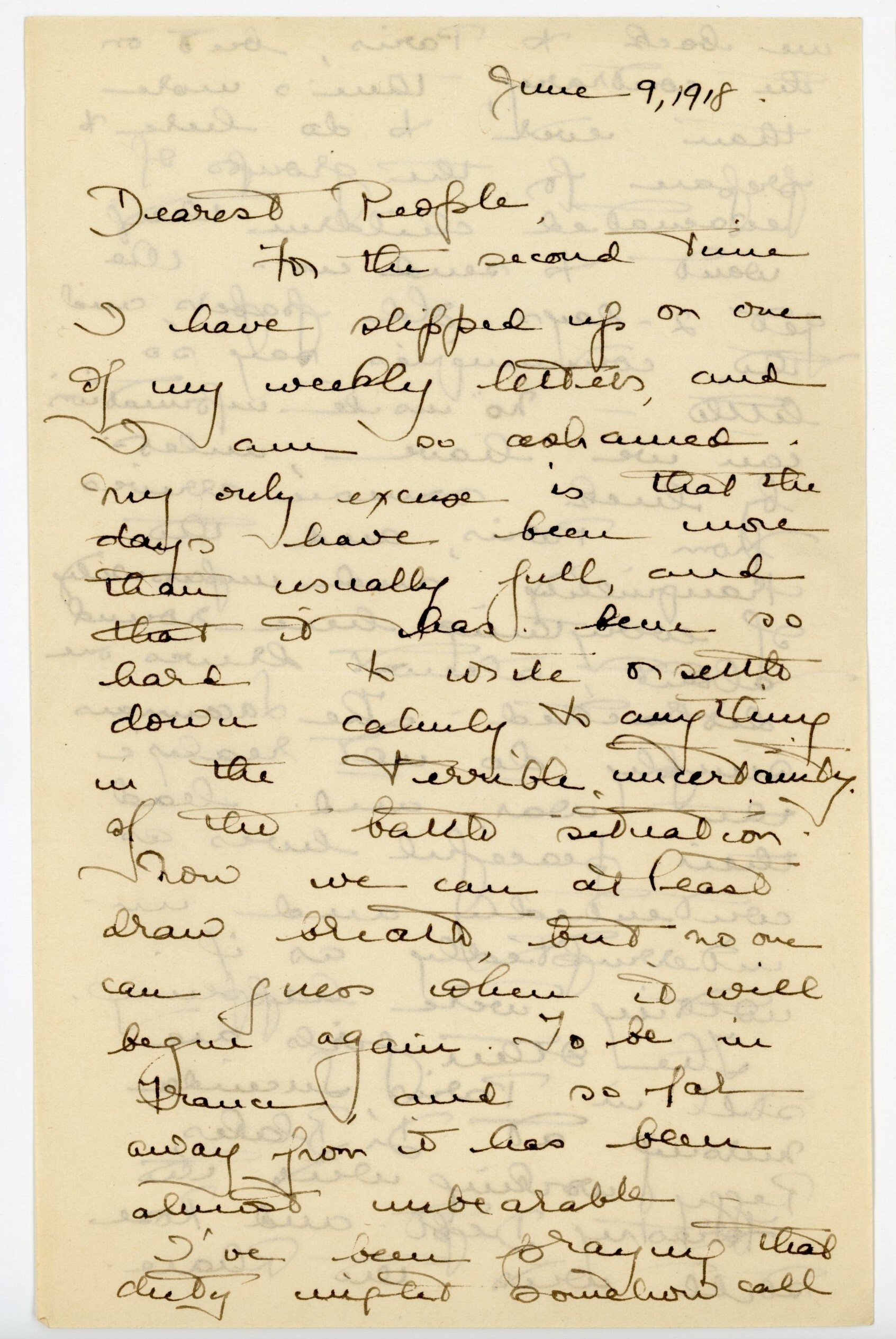 Manuscript letter