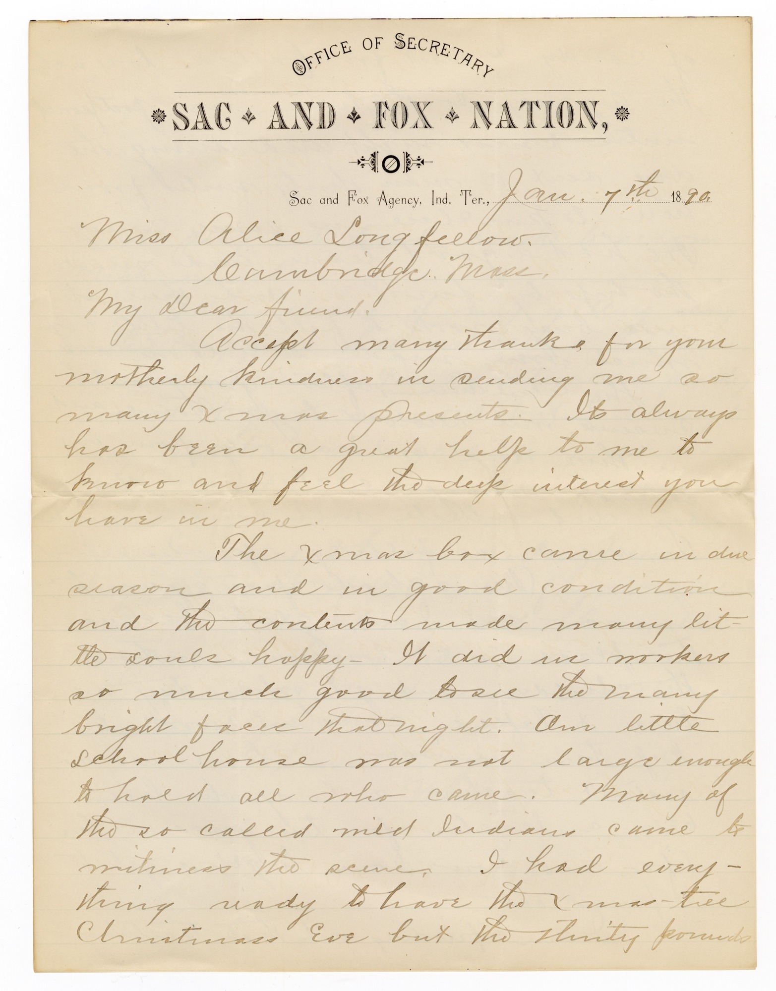 Manuscript letter