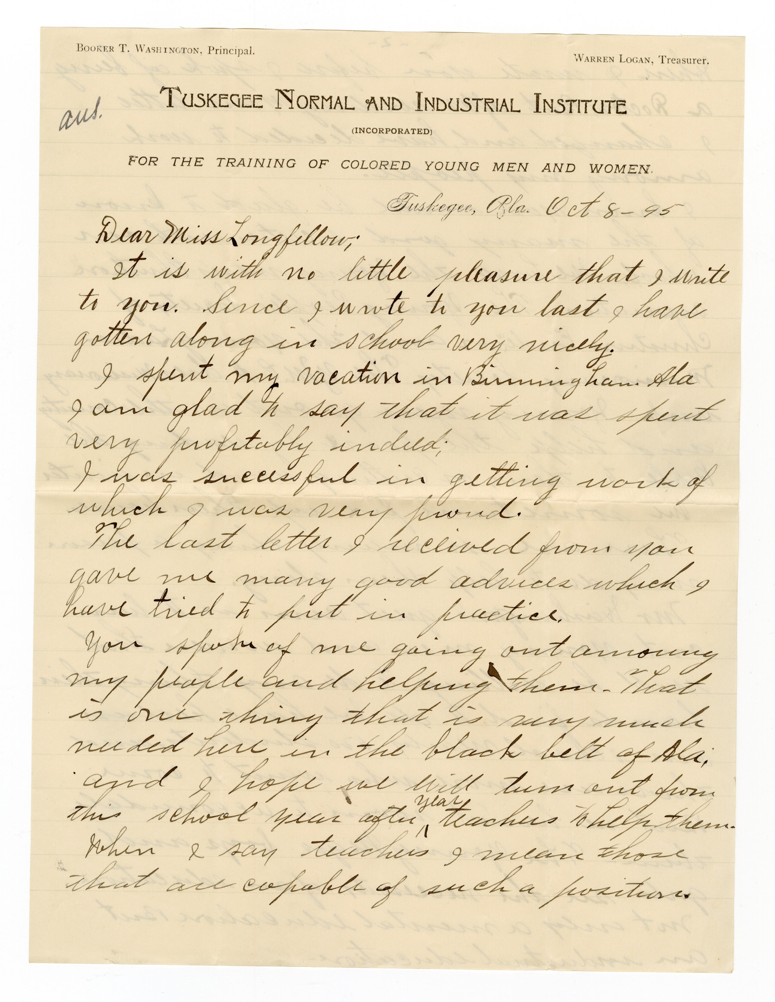 Manuscript letter