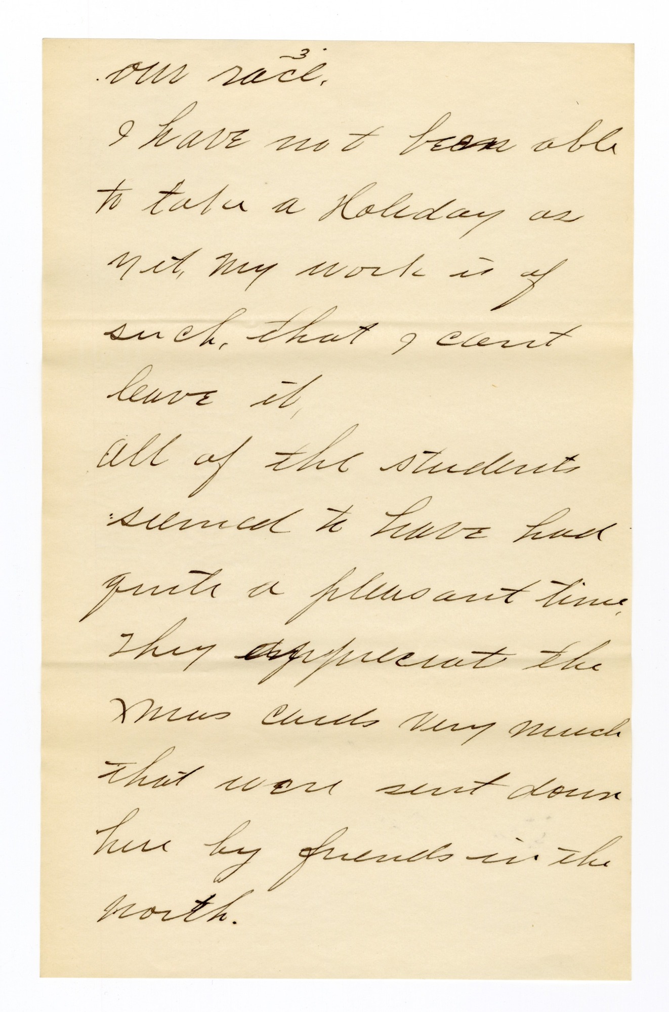 Manuscript letter
