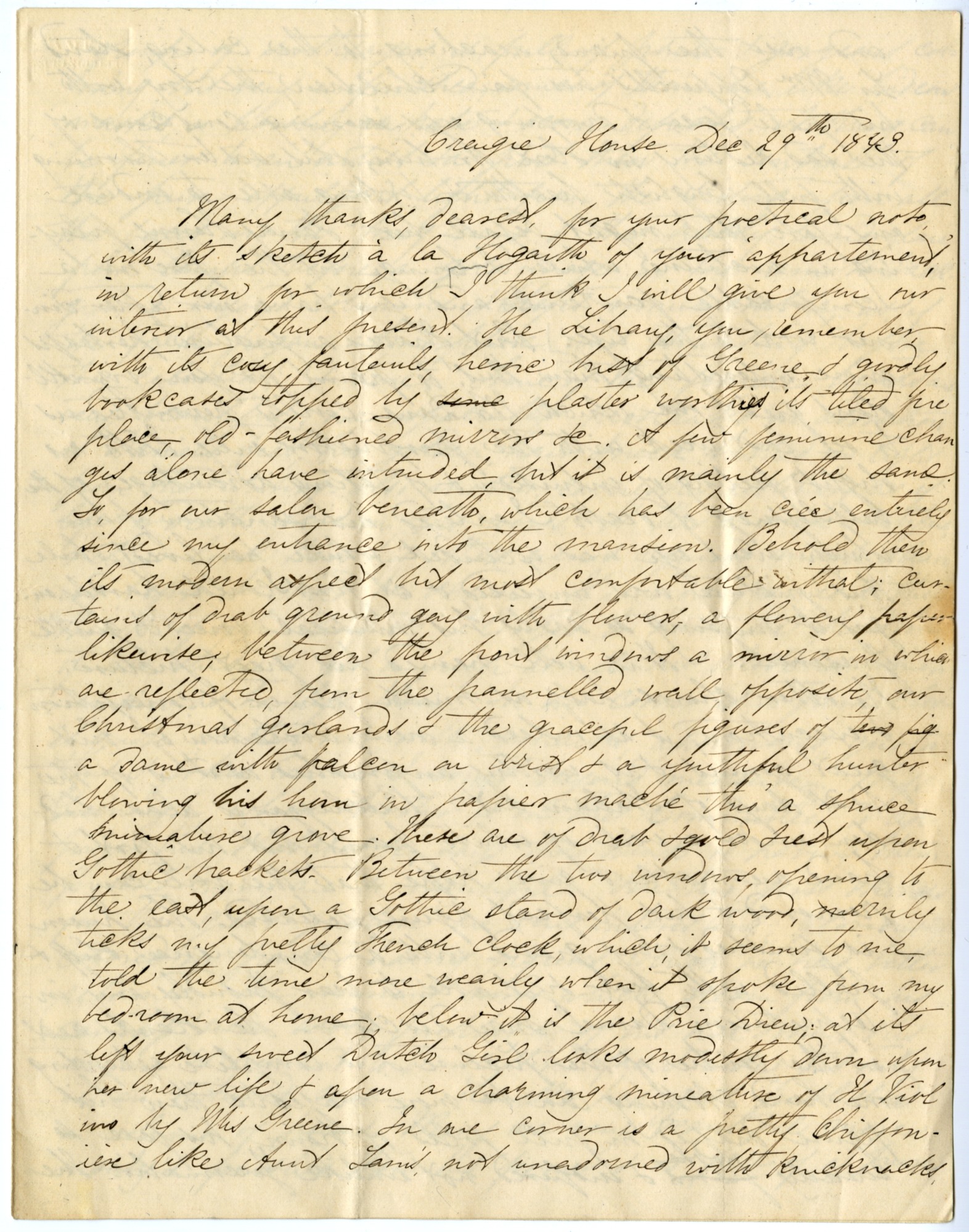 Manuscript letter