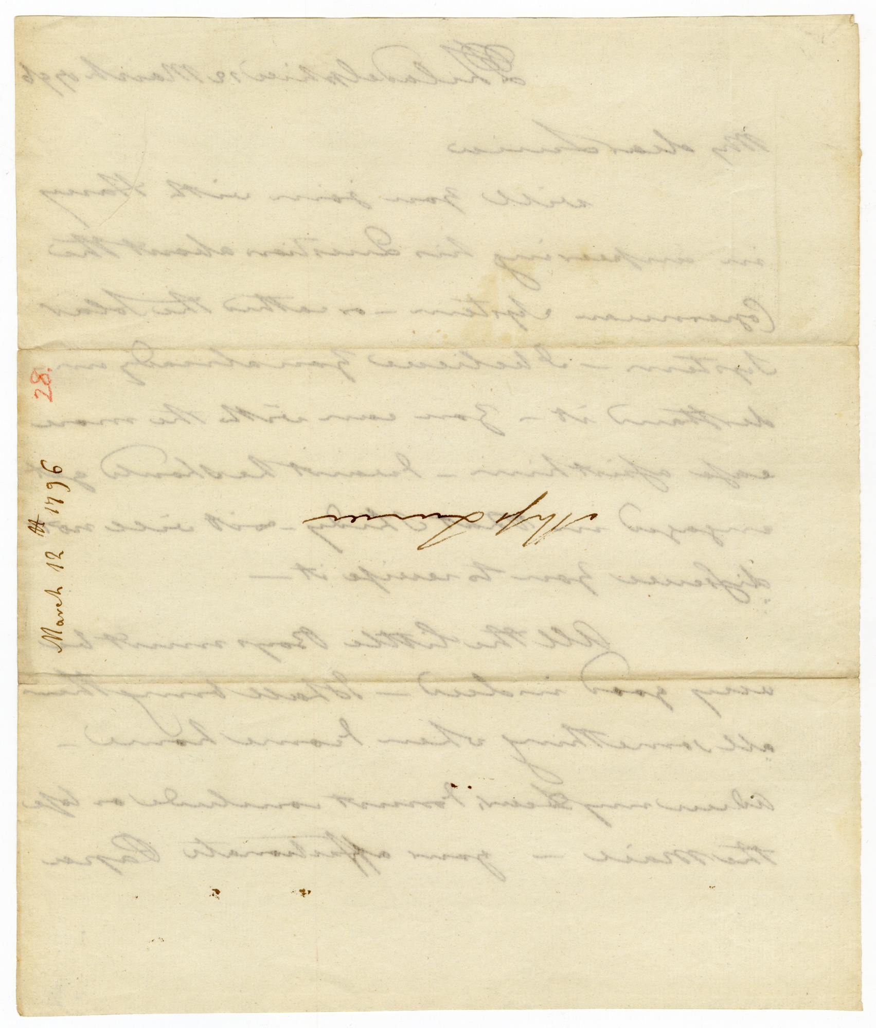 Manuscript letter