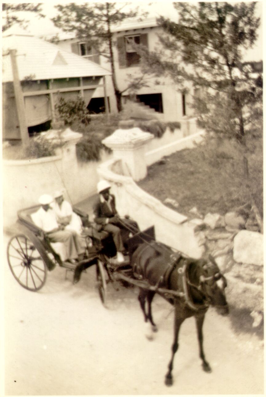 Juanita Jackson and her husband in a carriage