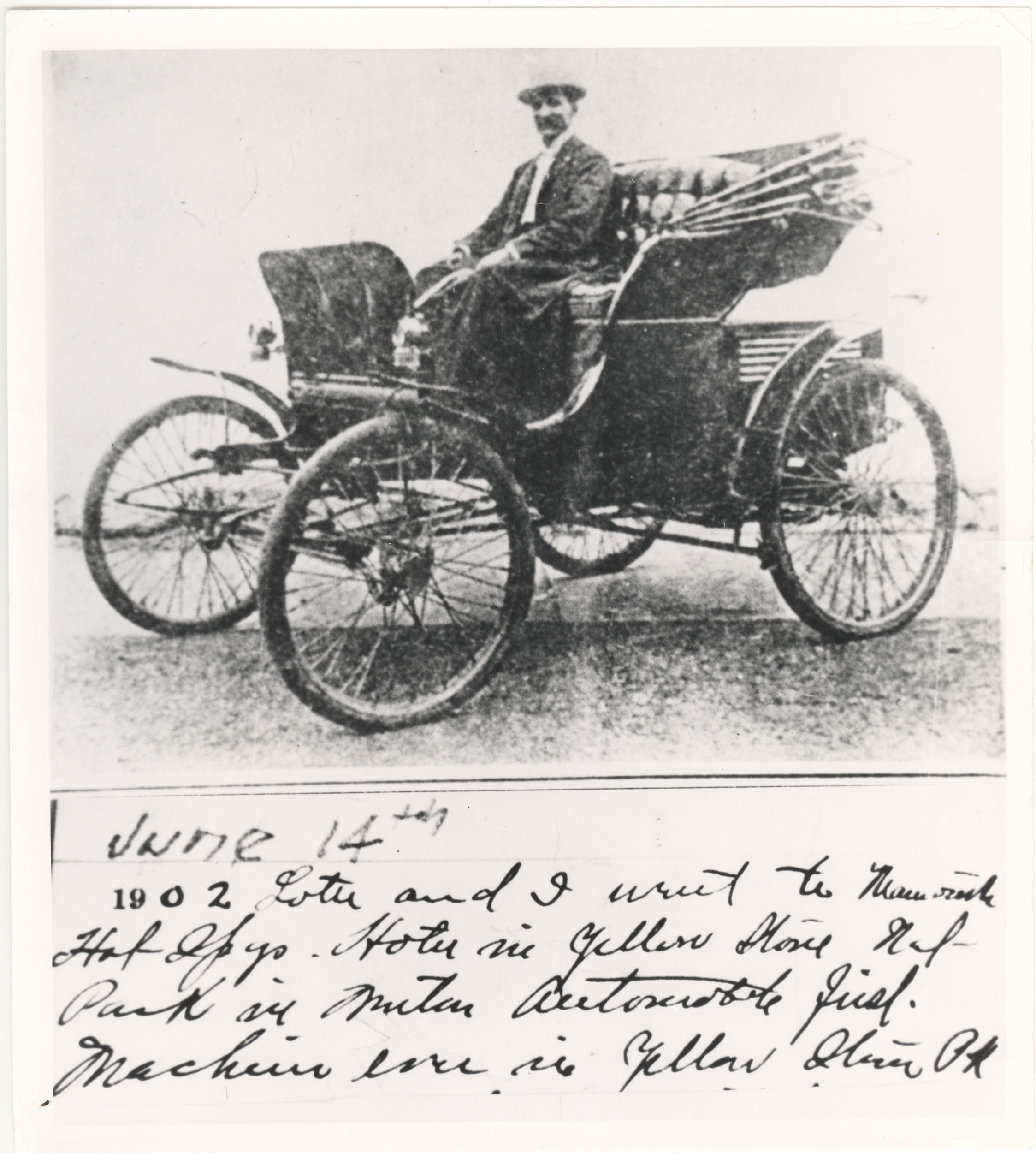 First automobile to enter Yellowstone