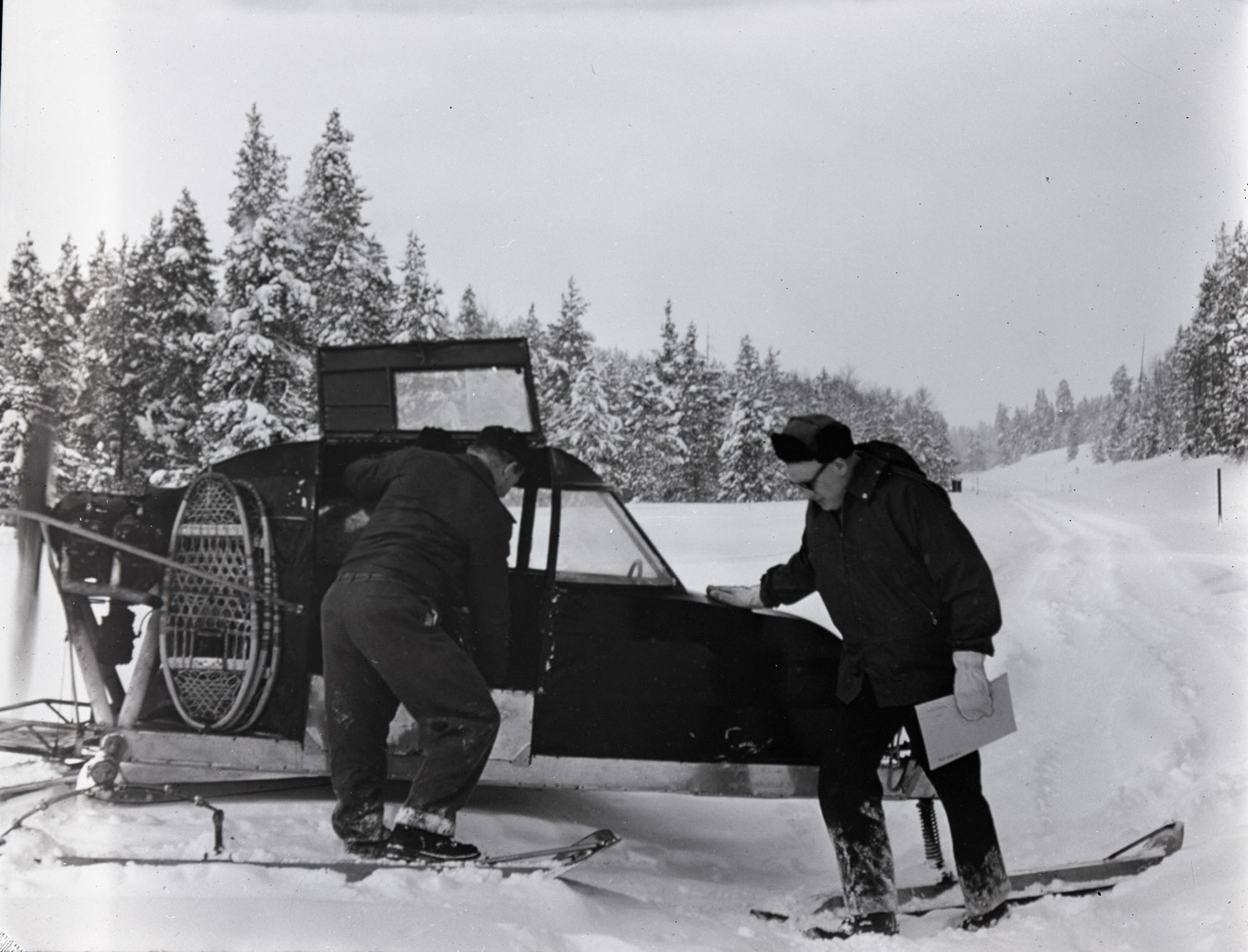 Lemuel Garrison with Snowplane