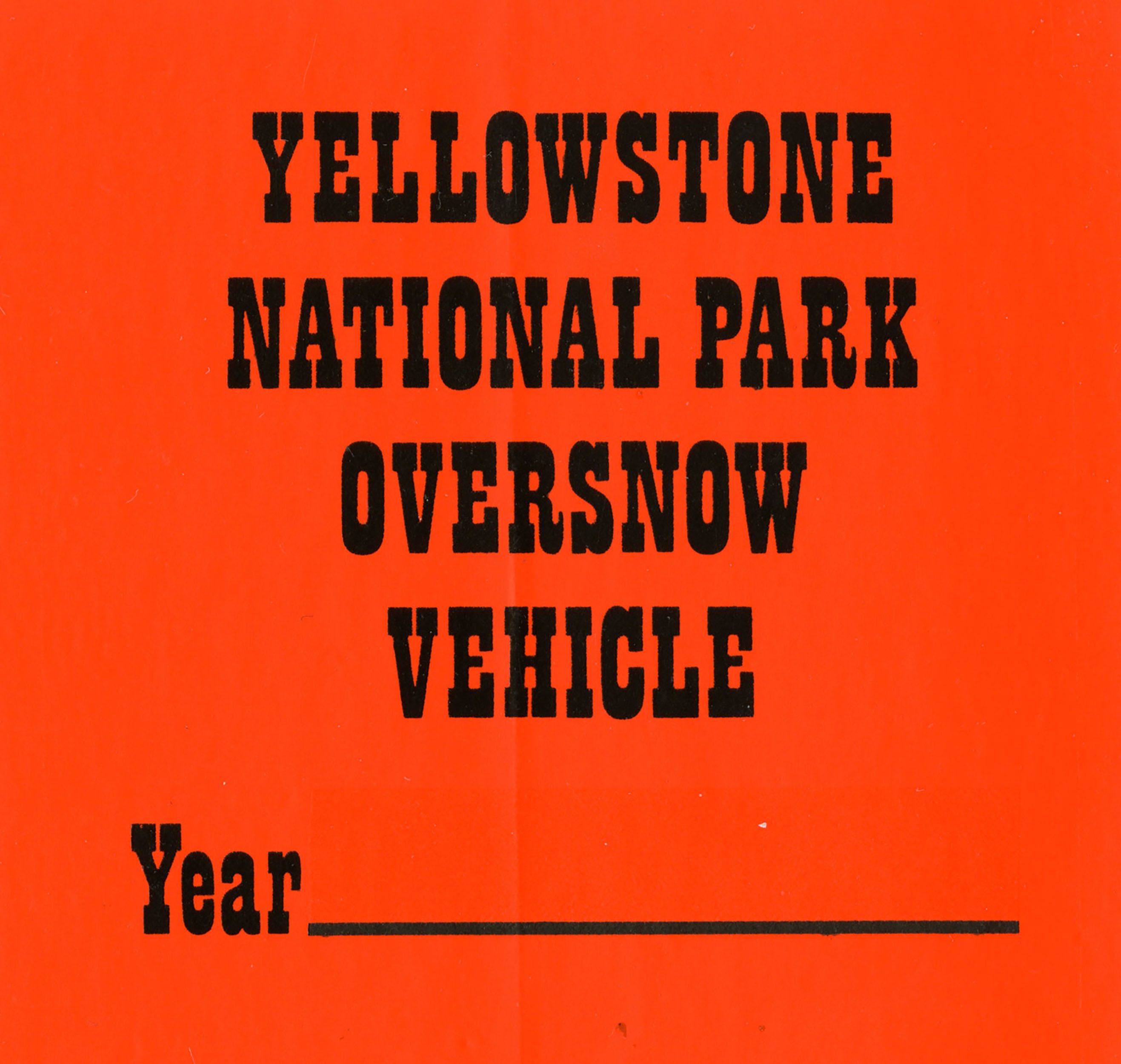 Oversnow vehicle permit