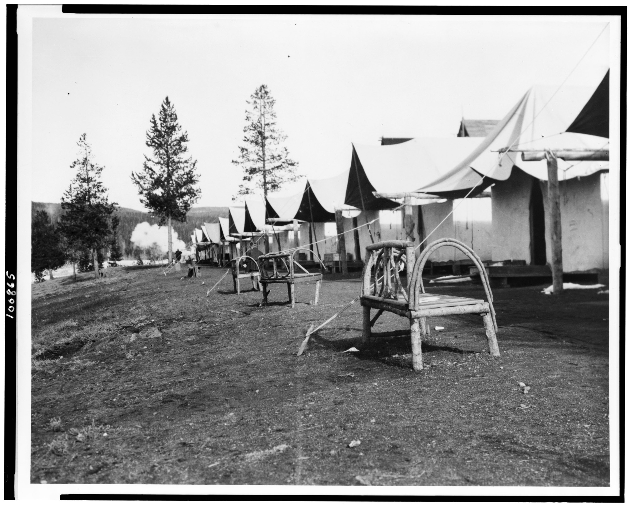 (Tourist accommodations in upper Geyser Basin, Yellowstone Park)