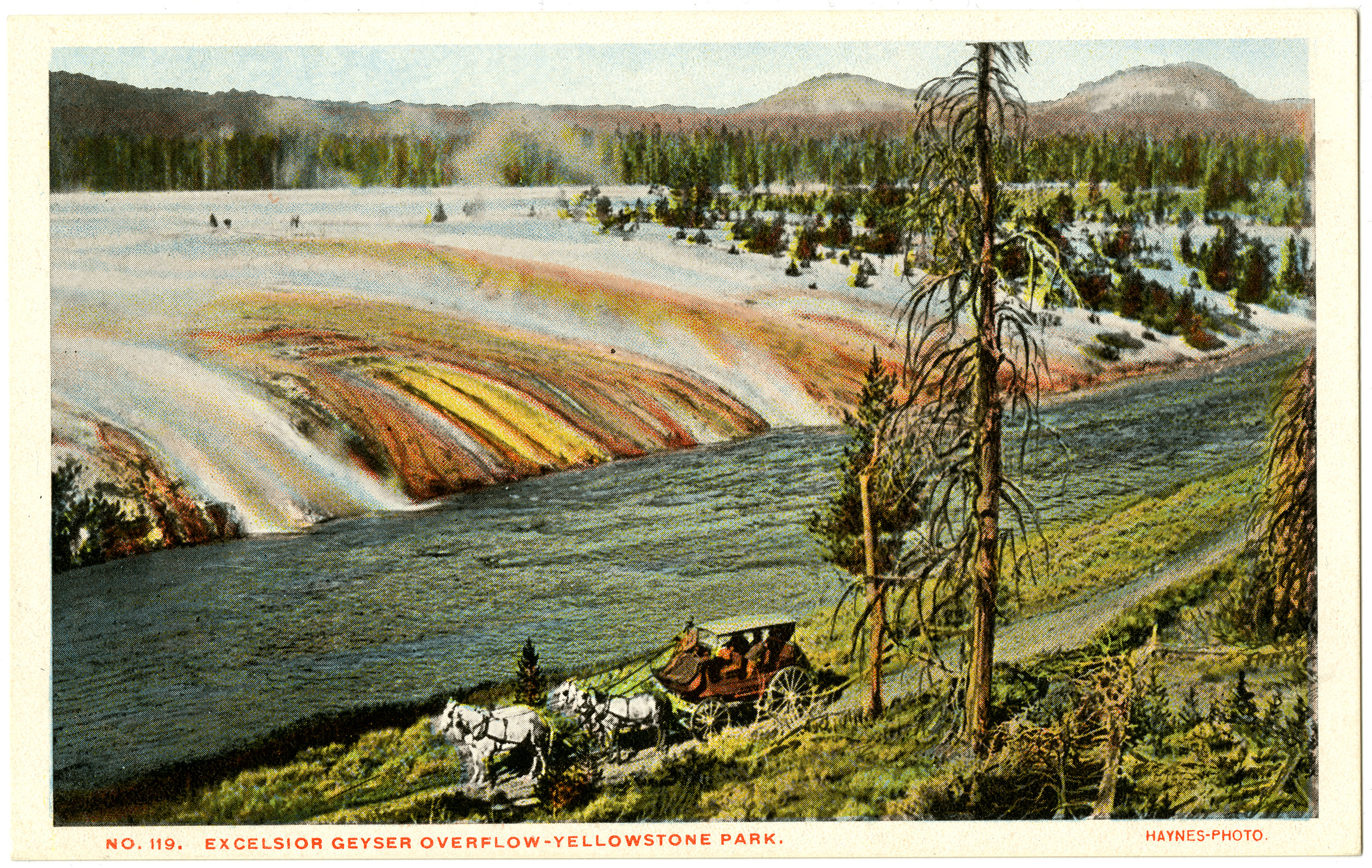 No. 119. Excelsior Geyser Overflow - Yellowstone Park (Postcard)