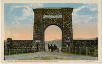 No. 101. Arch, Northern Entrance-Yellowstone Park (Postcard)