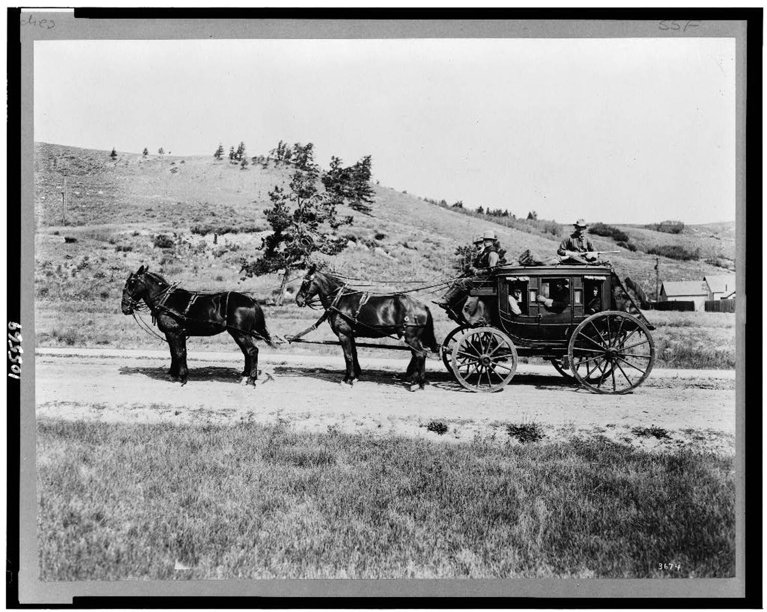 (Old stagecoach, Yellowstone National Park, Wyoming)