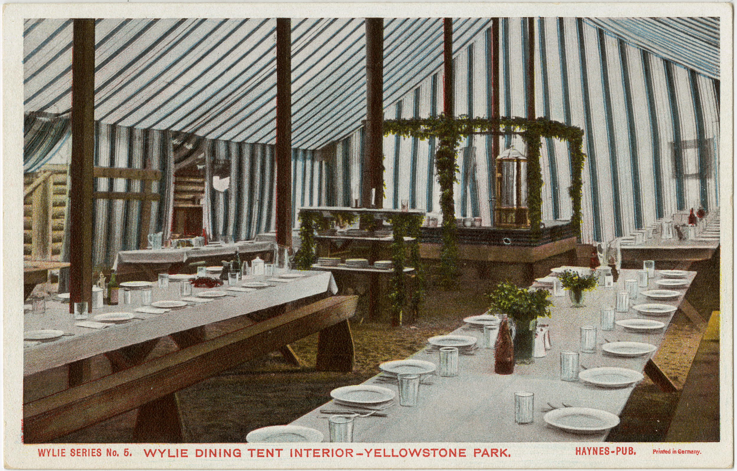 Wylie Series No. 5. Wylie Dining Tent Interior (Postcard)