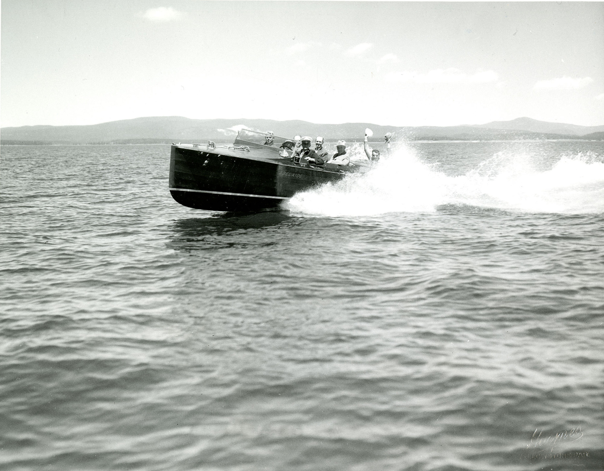 "Adelaide" on Yellowstone Lake