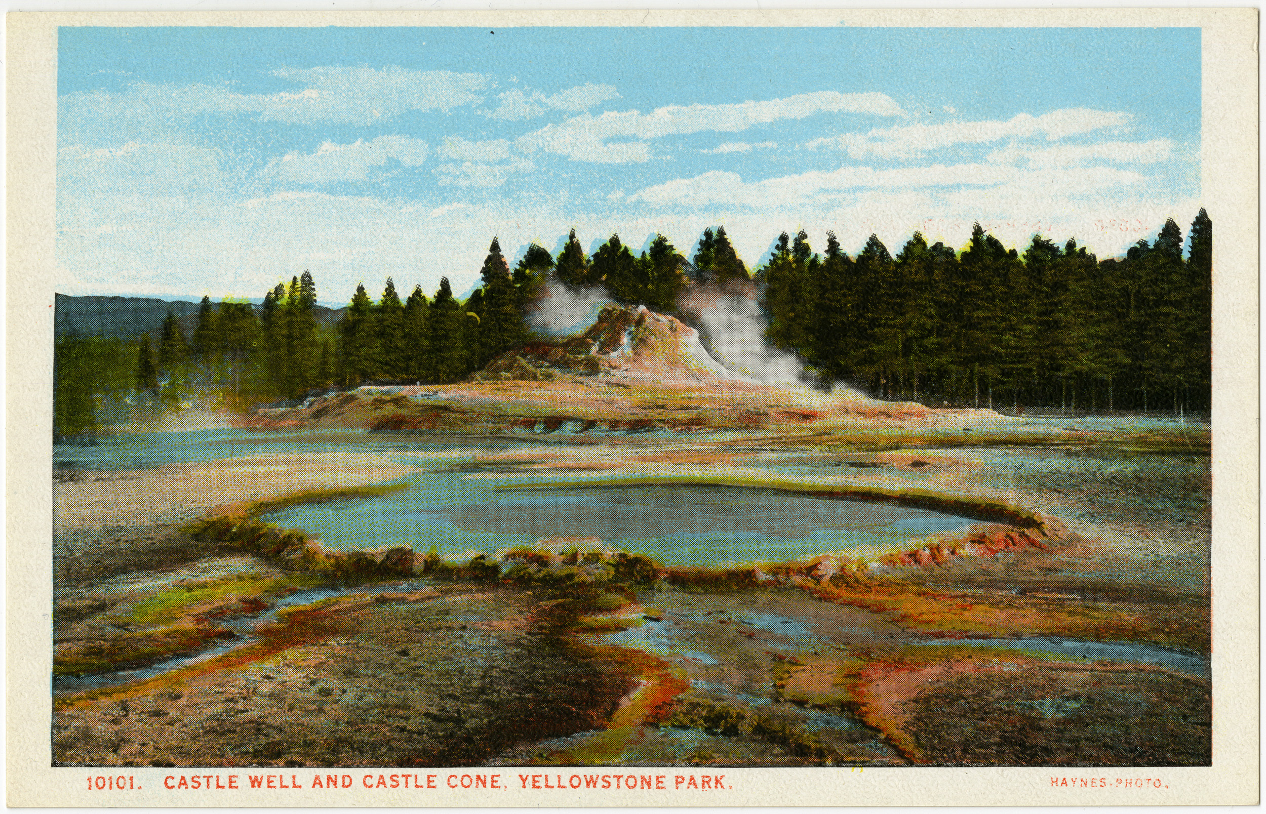 10101. Castle Well and Castle Cone, Yellowstone Park