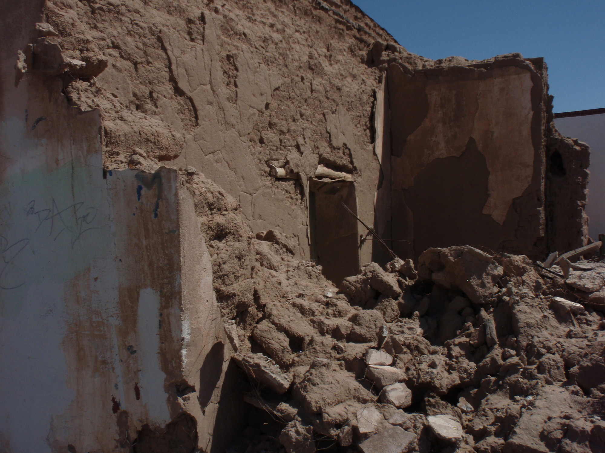 A building that has been demolished.