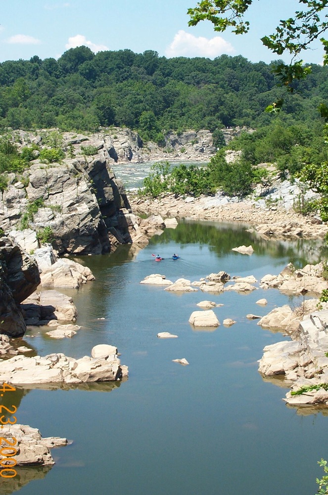 Kayakers enjoy travelling down the Potomac