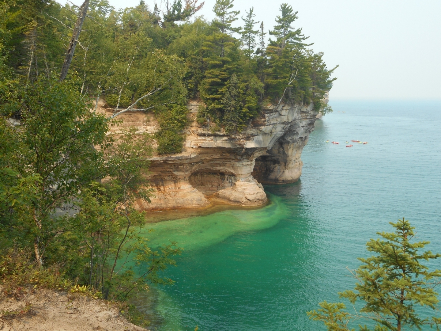 Pictured Rocks National Lakeshore Trail along the North Country National Scenic Trail