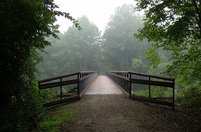 view from low bridge near Pinkerton tunnel