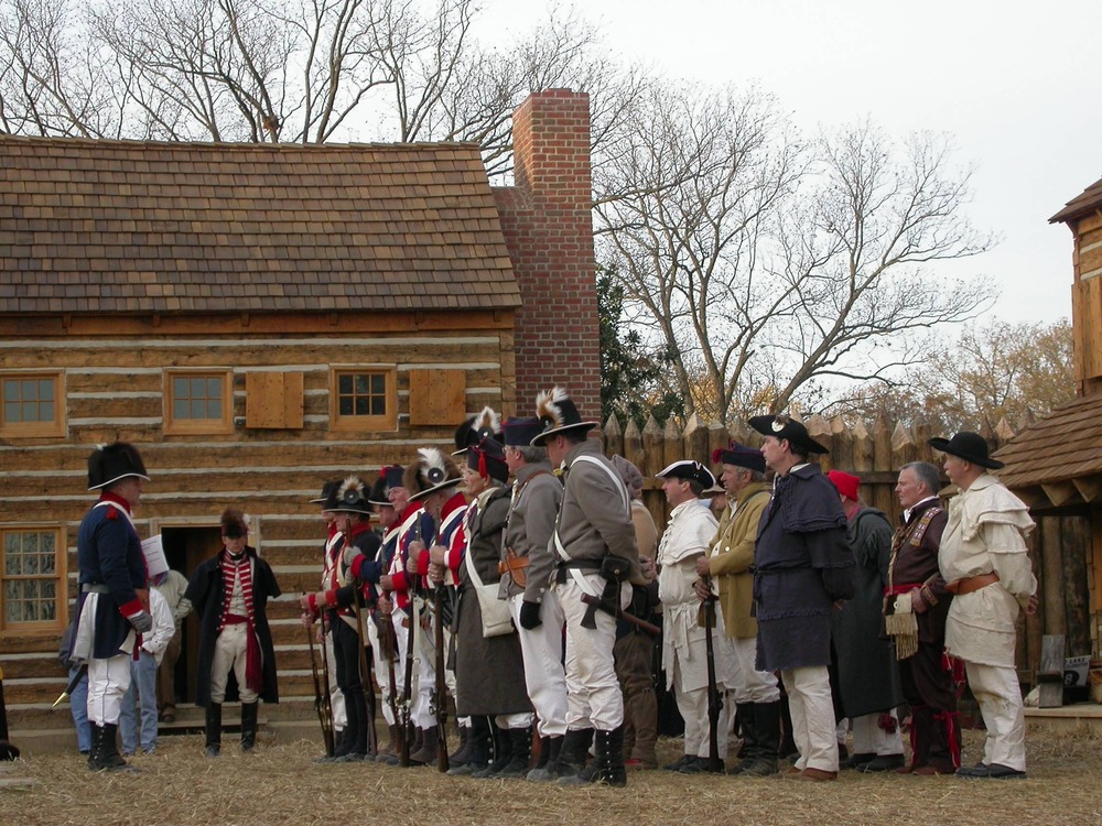 Reviewing the troops at Fort Massac in Paducah, KY.