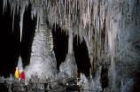 Temple of the Sun features a column surrounded by hundreds of stalactites