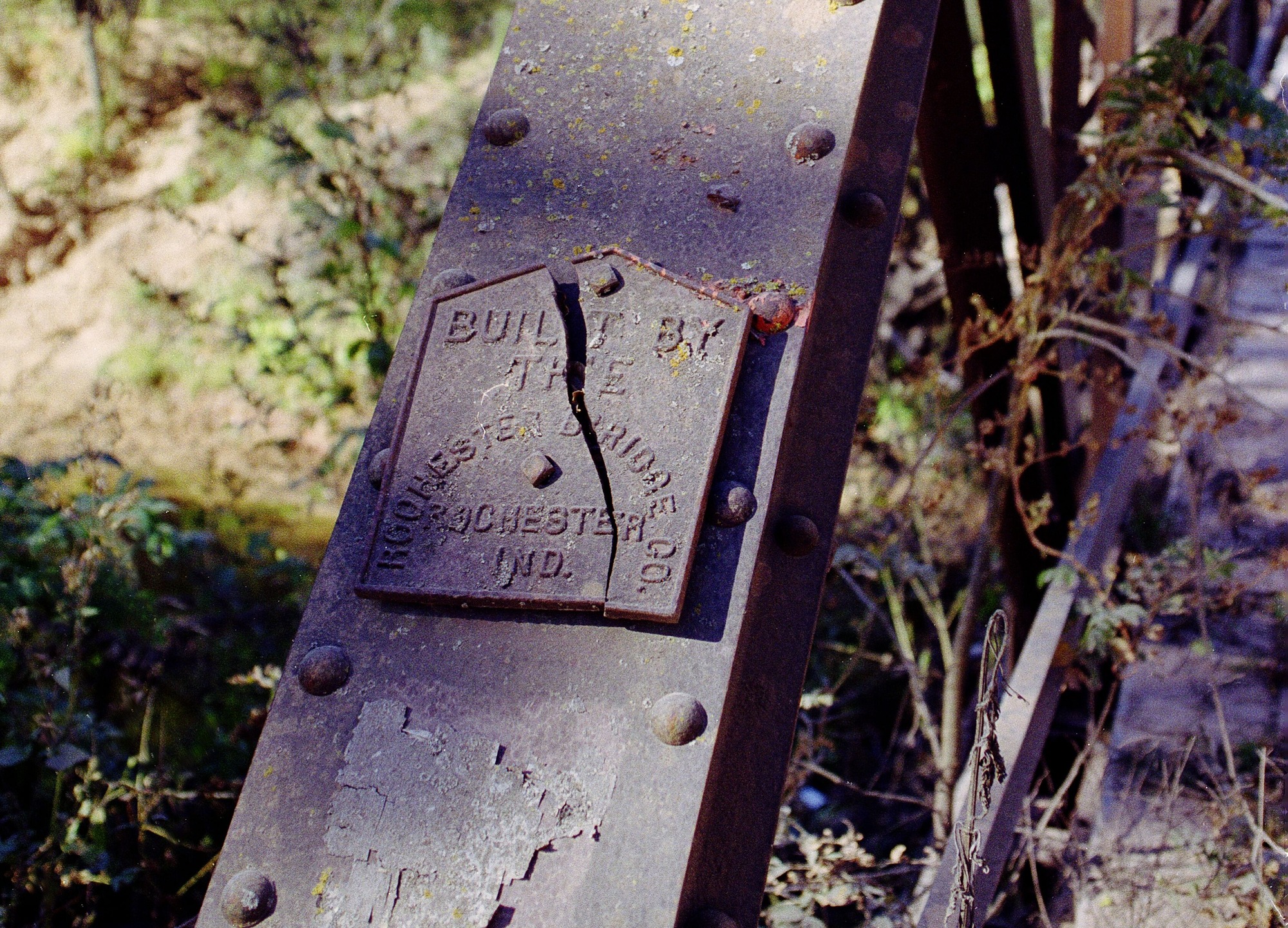 Lost bridge on Dosie Creek on 1926-30 route + Ozark Trails 2.5 mi. E. of Davenport.