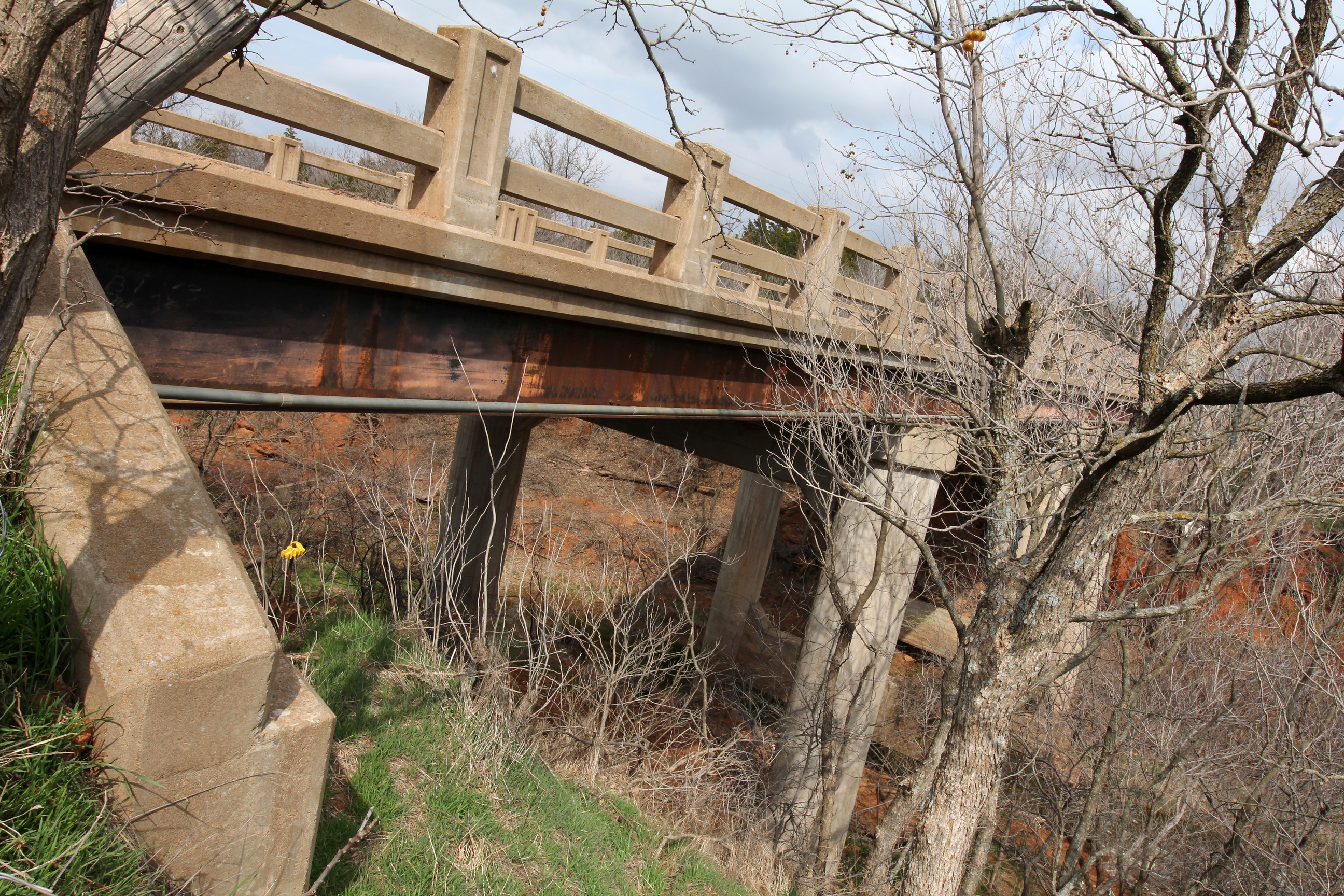 Steel Stringer on unnamed creek 1.4 mi. W. of the Bridgeport turnoff.