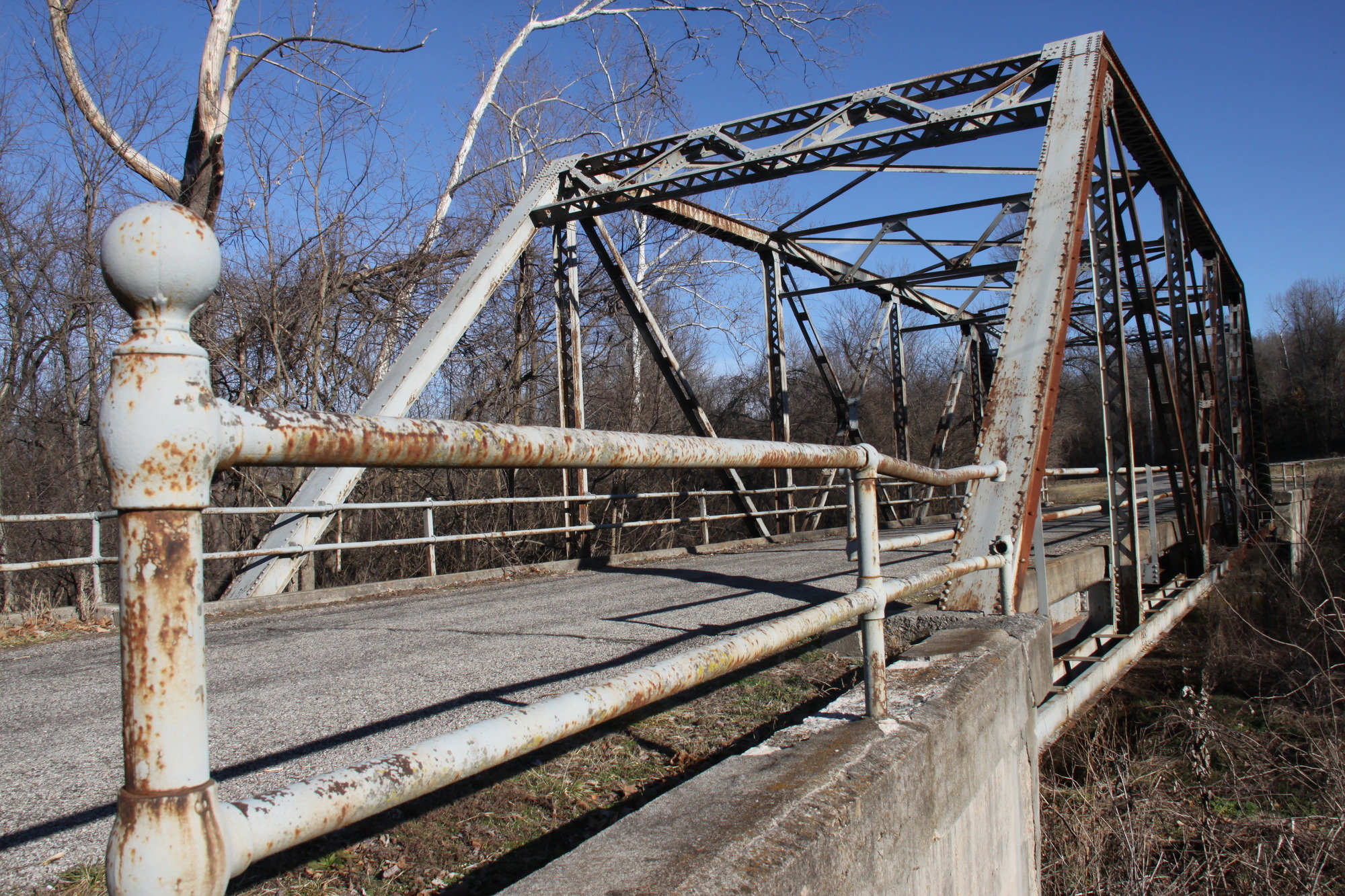 Through Truss bridge over Johnson Creek at Spencer.