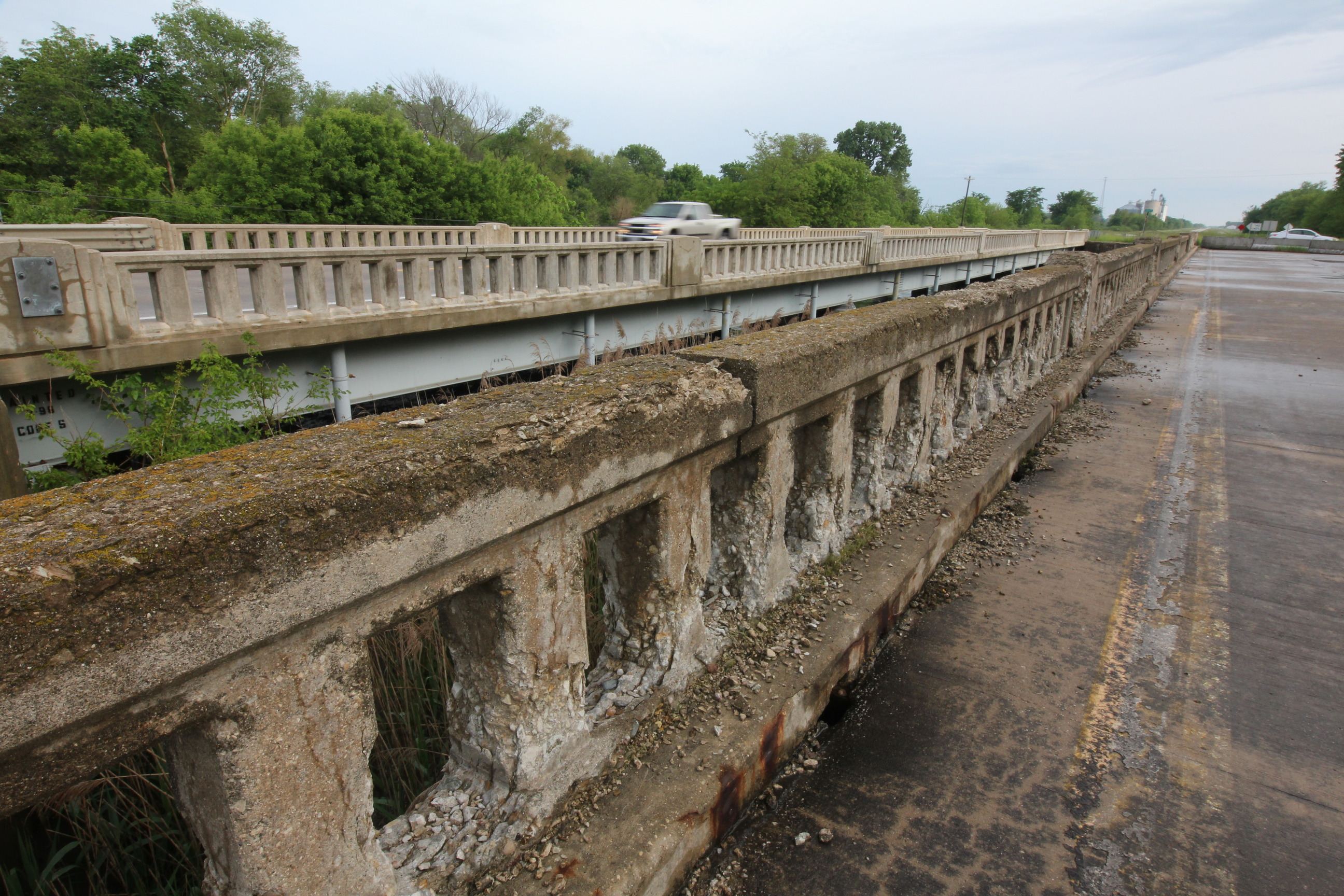 Twin bridges on Rooks Creek S. of Pontiac.