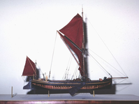 Construction of the model of Kathleen (built 1901; spritsail barge), 1968 September - 1969 July