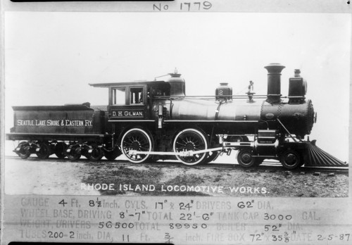 Seattle, Lake Shore & Eastern no. 02 [4-4-0 [C-4-4]] D.H. Gillman