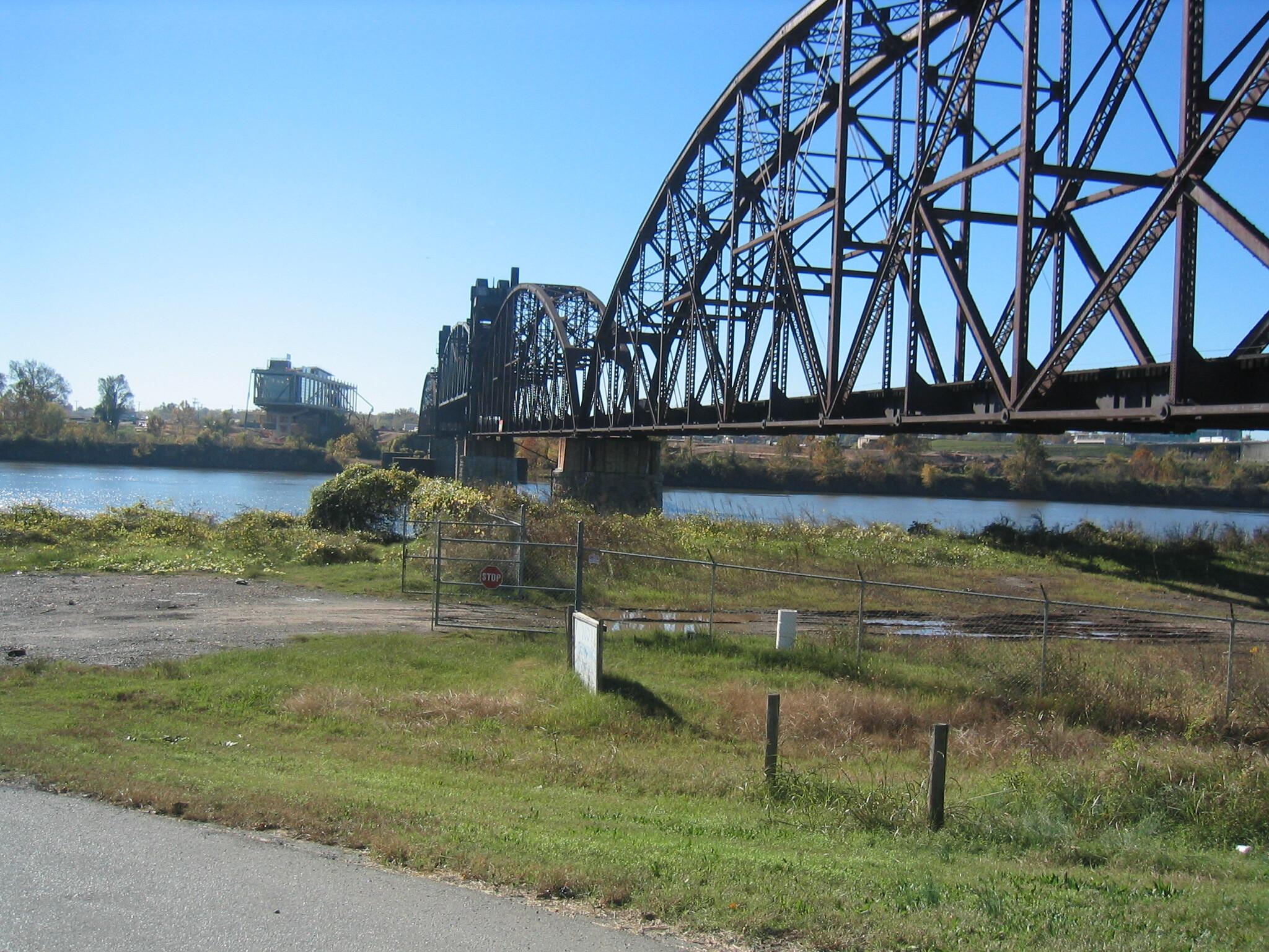 A bridge over a body of water.
