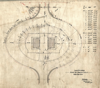 Layout for Curbing around the Memorial Arch in Valley Forge Park