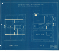 Supt's Quarters, Valley Forge Park: Third Floor & Cellar Plans