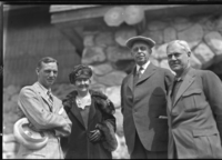 L-R: Bob Williams, Mrs. Curry, Sec. Herbert Work and Director Stephen Mather