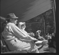 Charles McArthur, journalist (married to Helen Hayes), of Nyack, NY. Possibly at the tennis courts of the Ahwahnee. See also RL-18,718, RL-19,704 and RL-19,727.