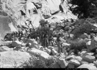 Lt. Bowland & 3rd Special Engineer Brigade from Fort Ord on the "old Nevada Fall horse trail."