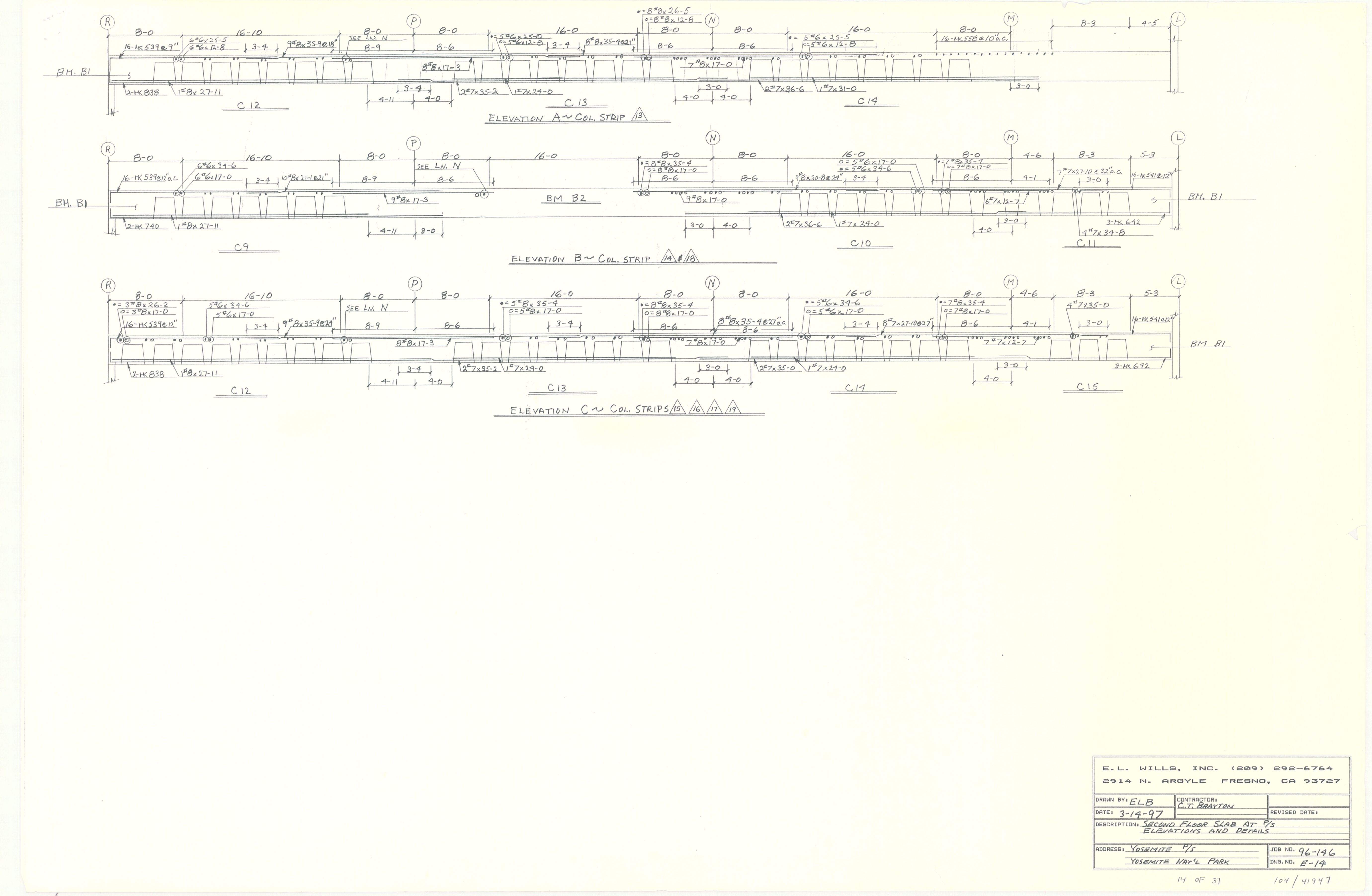 Second Floor Slab at P/S Elevations and Details