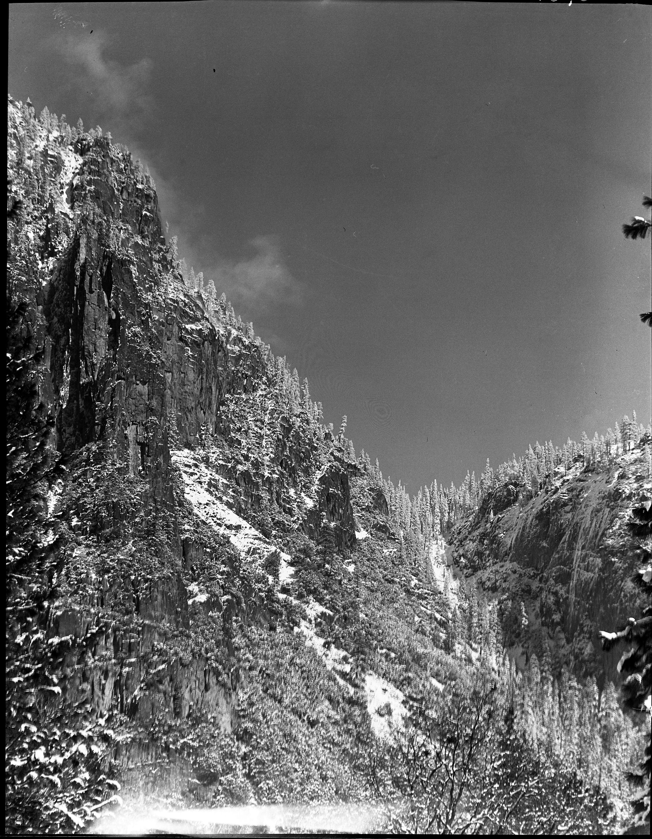 Indian Canyon from Old Village after snowstorm.