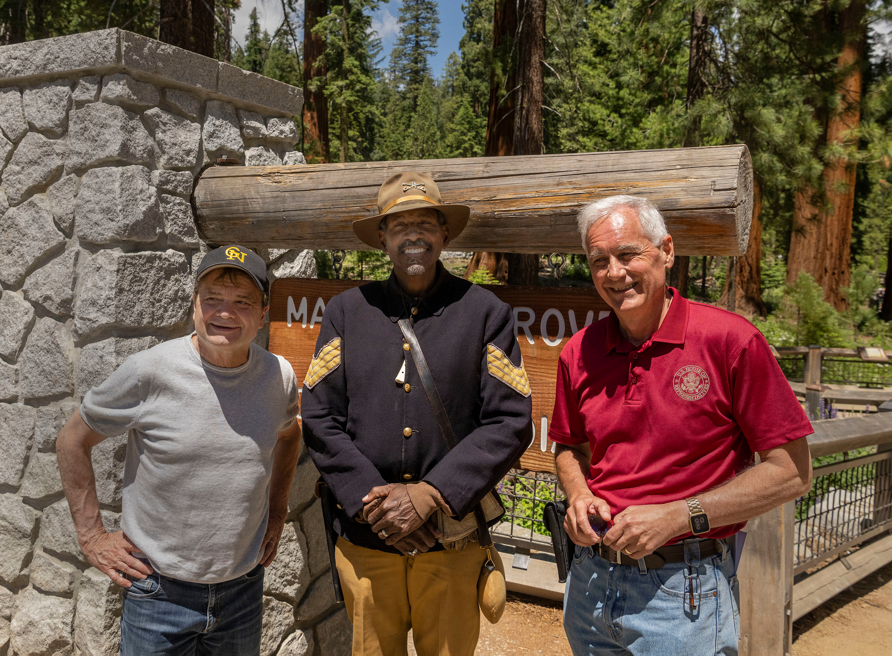 Congressional Delegation at Mariposa Grove with Shelton Johnson