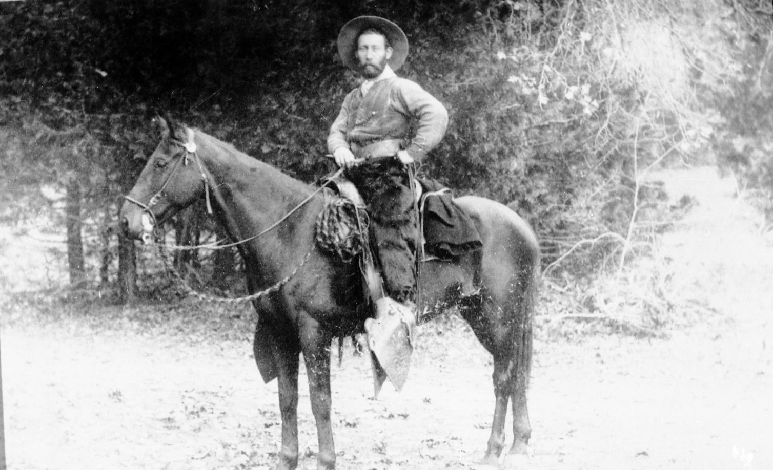 Walter Kenney - Oldest son of Mr. & Mrs. George Kenney, grandson of George Coulter, a member of the first board of Yosemite Commissioners. Original print in the over-sized photo drawer in RL. copied by J. Ernest.  copied 1983.