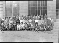 Groups of NPS employees in front of the Utility Bldg.