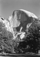 Telephoto of Half Dome showing face contours.