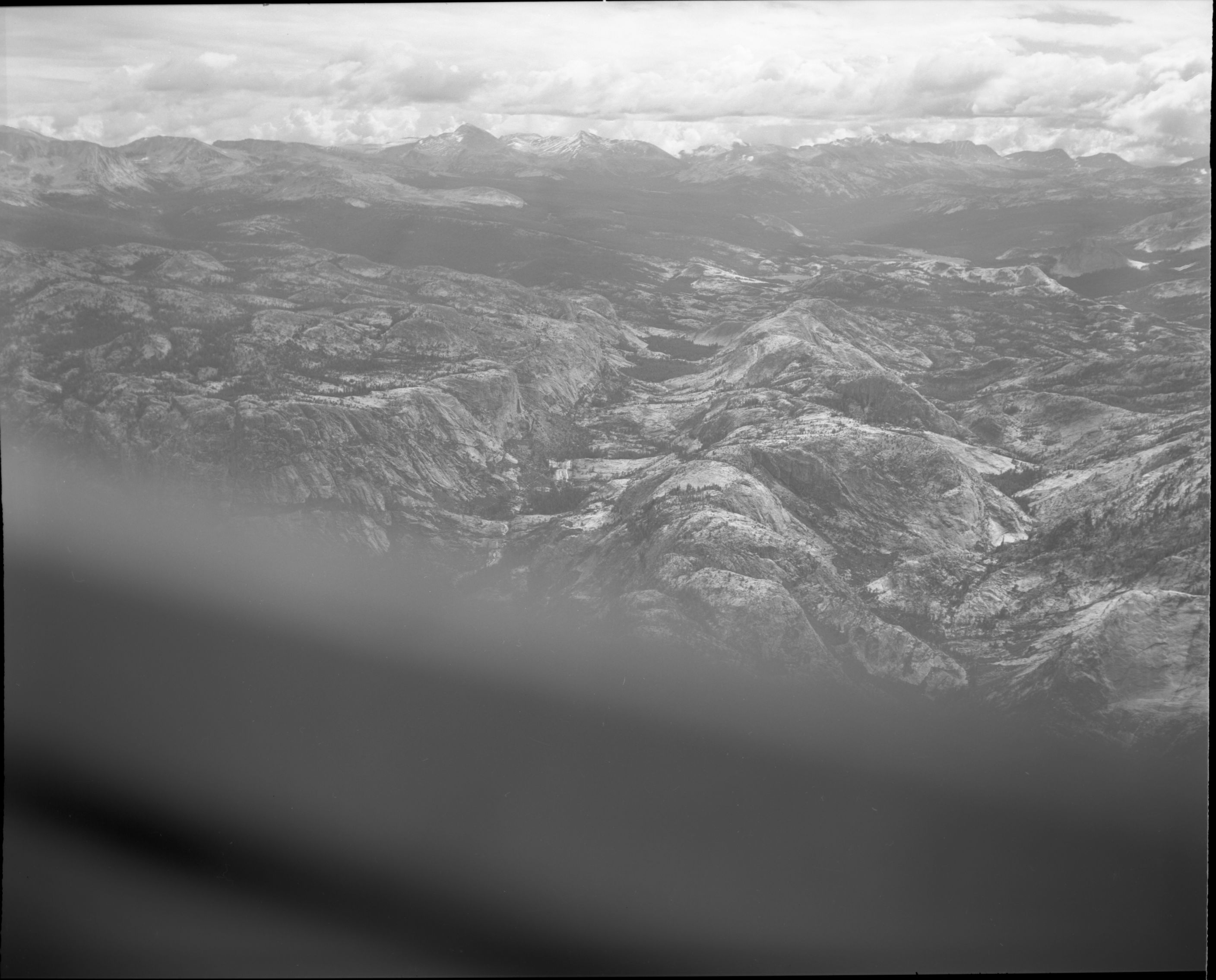 Aerial photograph of flight over park, Tuolumne Canyon