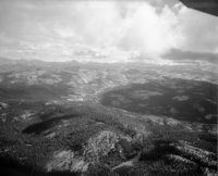 General aerial view. Aerial photograph of flight over park.