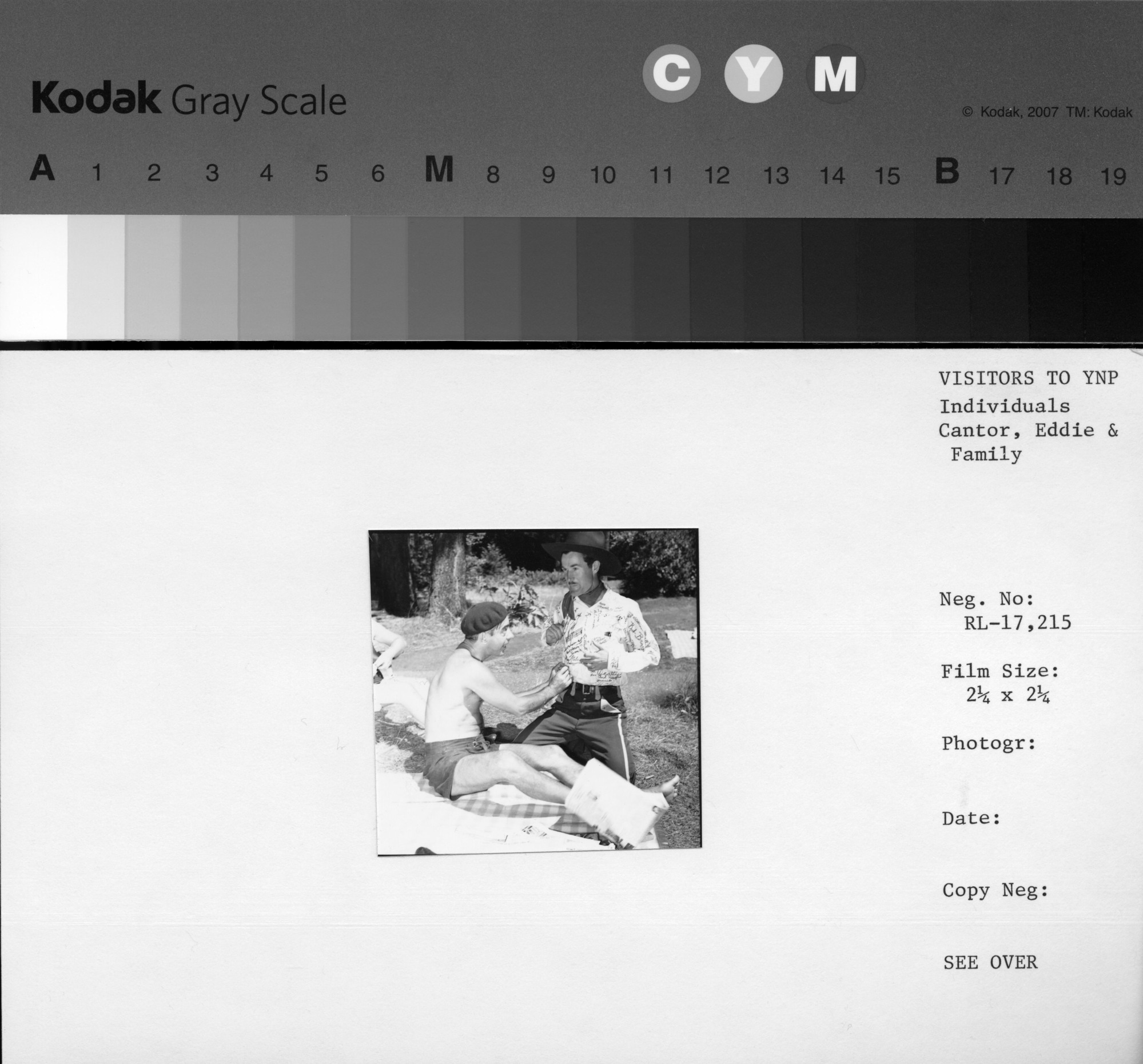 Copy Neg: Negative donated by Shirley Sargent. [West Virginia Slim. see book "Ramblin' Thru' Yosemite"]