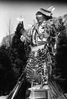 Chief Le-Me in Miwok ceremonial dress.
