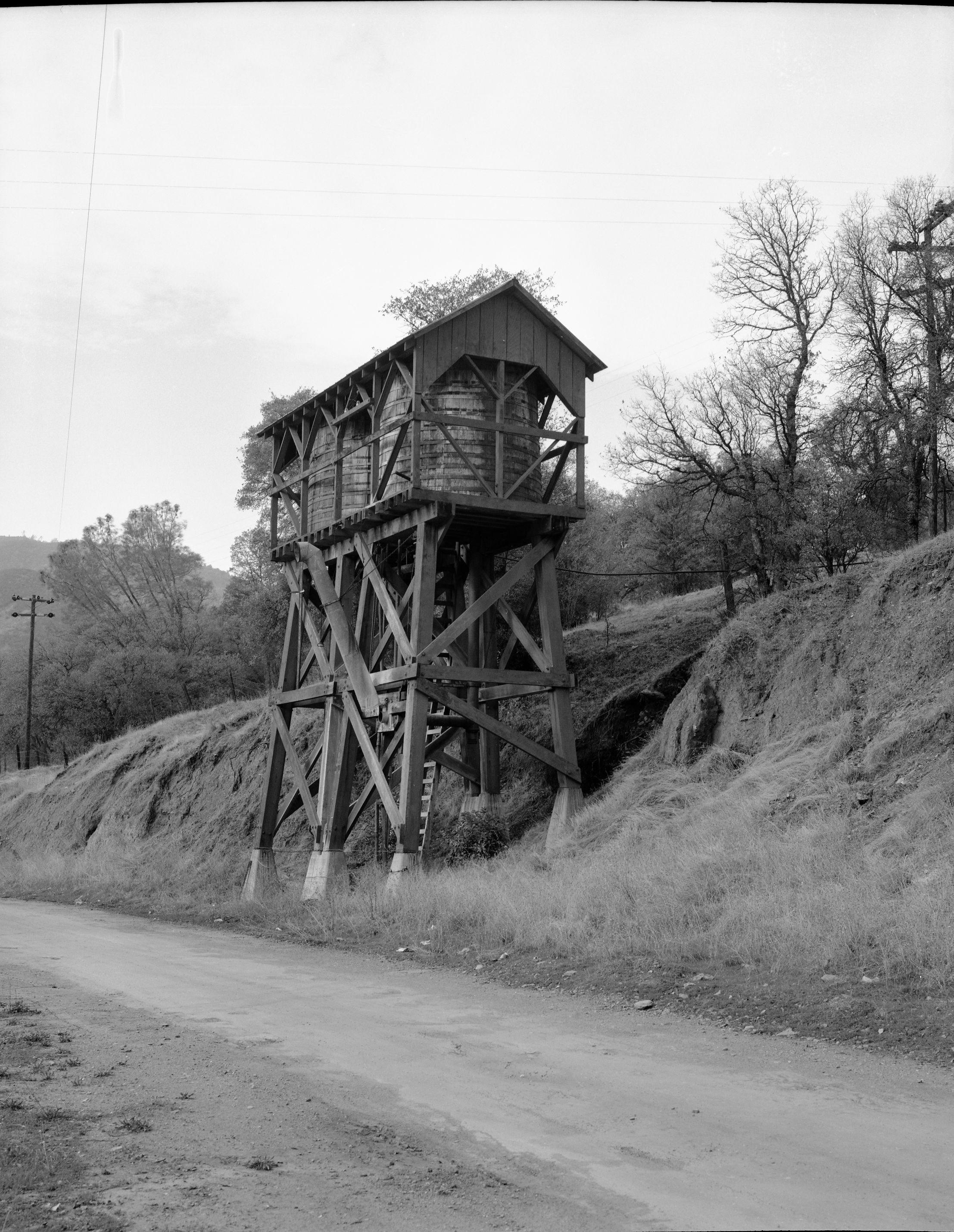 Water tanks, probably at Bagby.