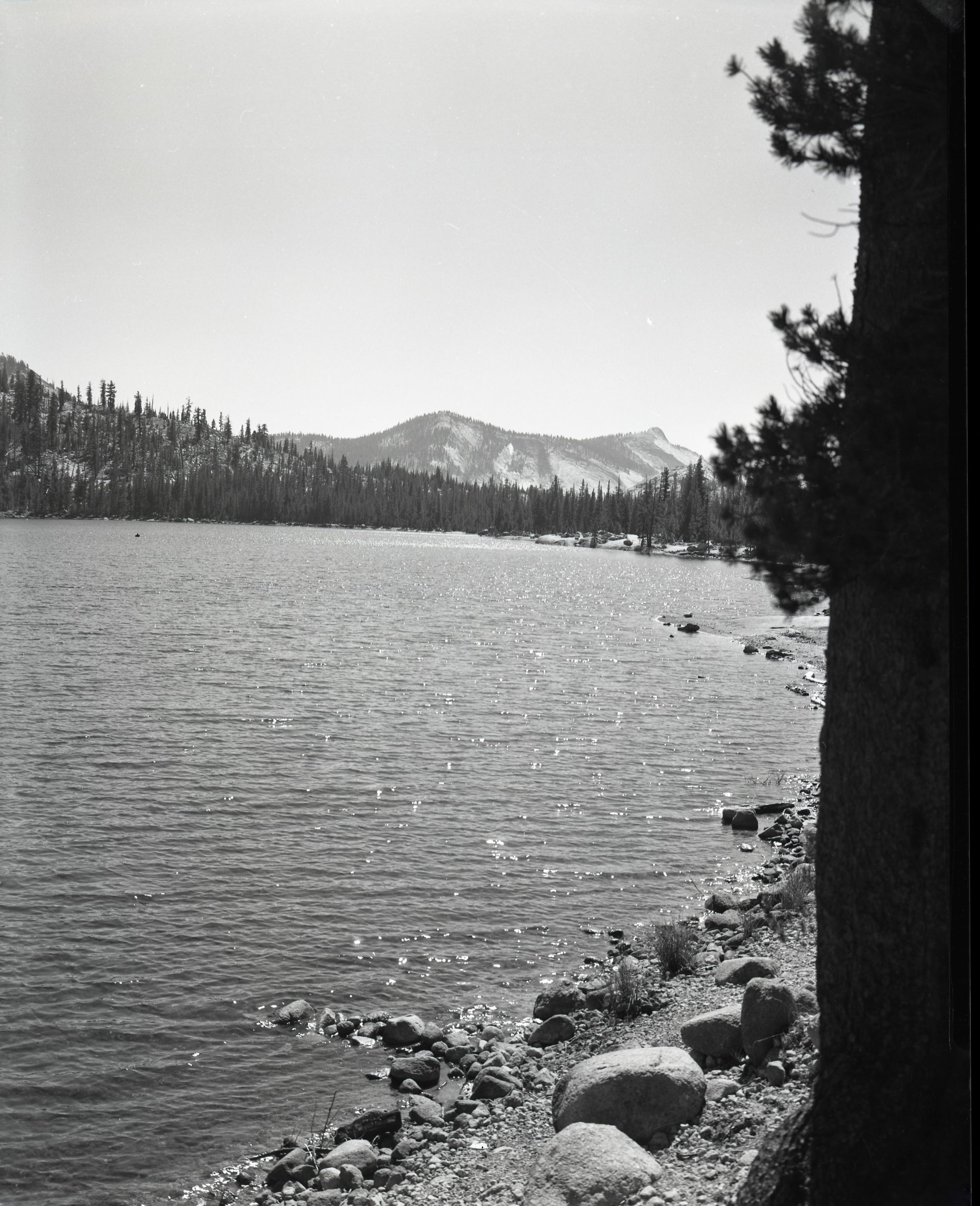View across Tenaya Lake toward Olmstead Point.