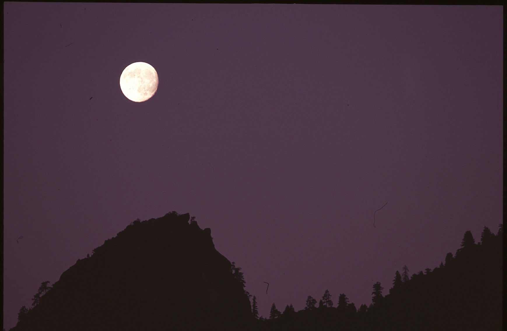 full moon over ridge
